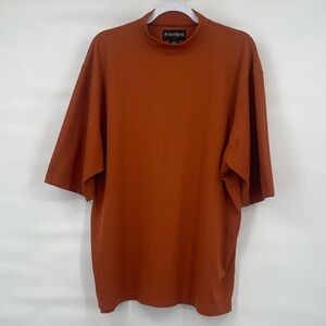 FootJoy casual collar rust brown orange thick t shirt